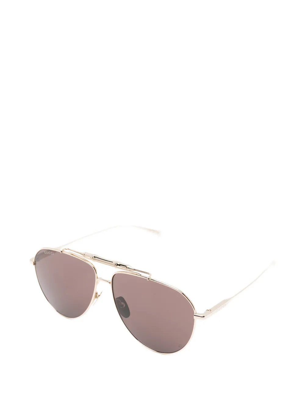 Gucci Eyewear Bamboo zonnebril met piloten montuur Goud