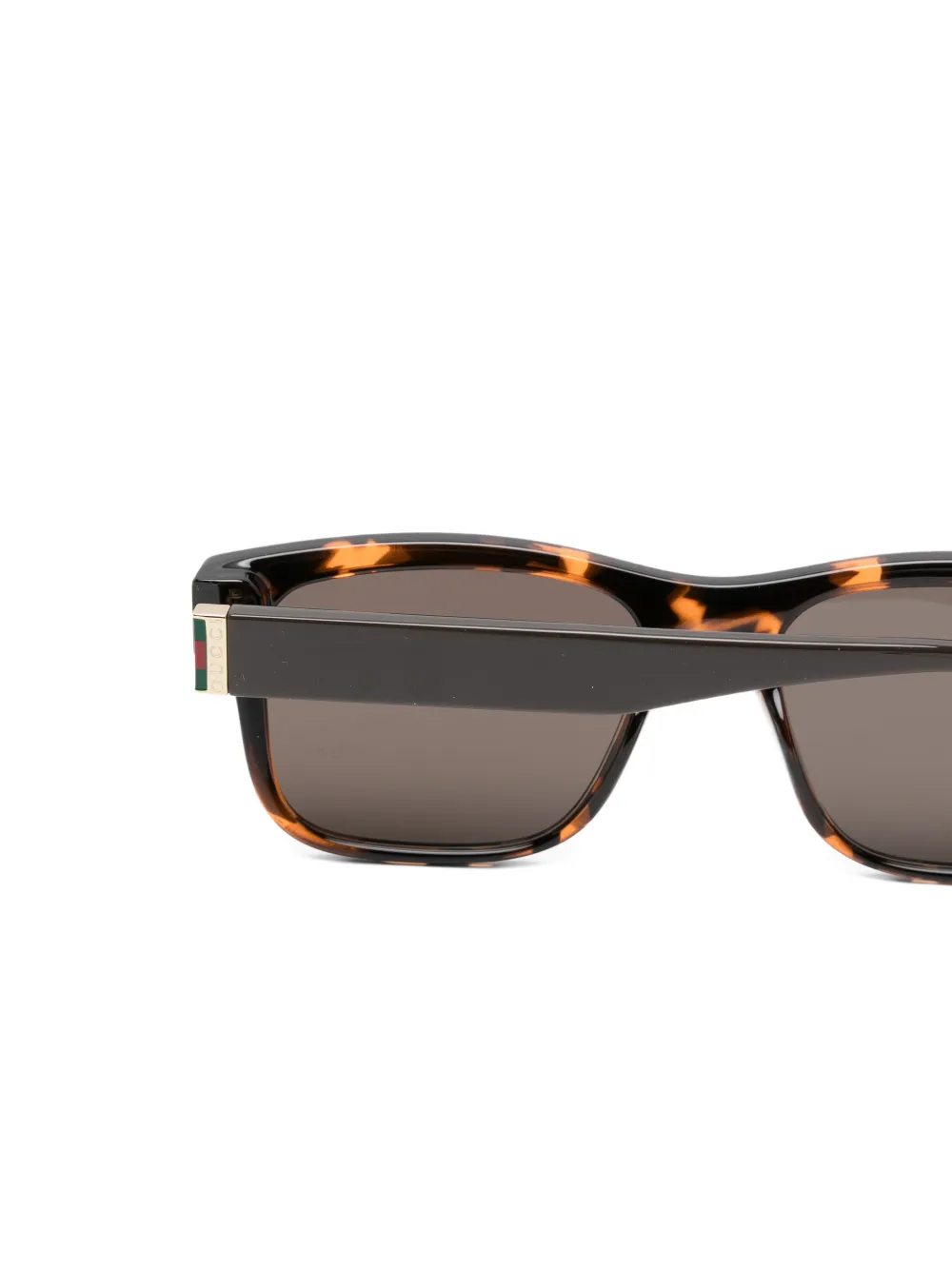 Gucci Eyewear Zonnebril met rechthoekig montuur Bruin