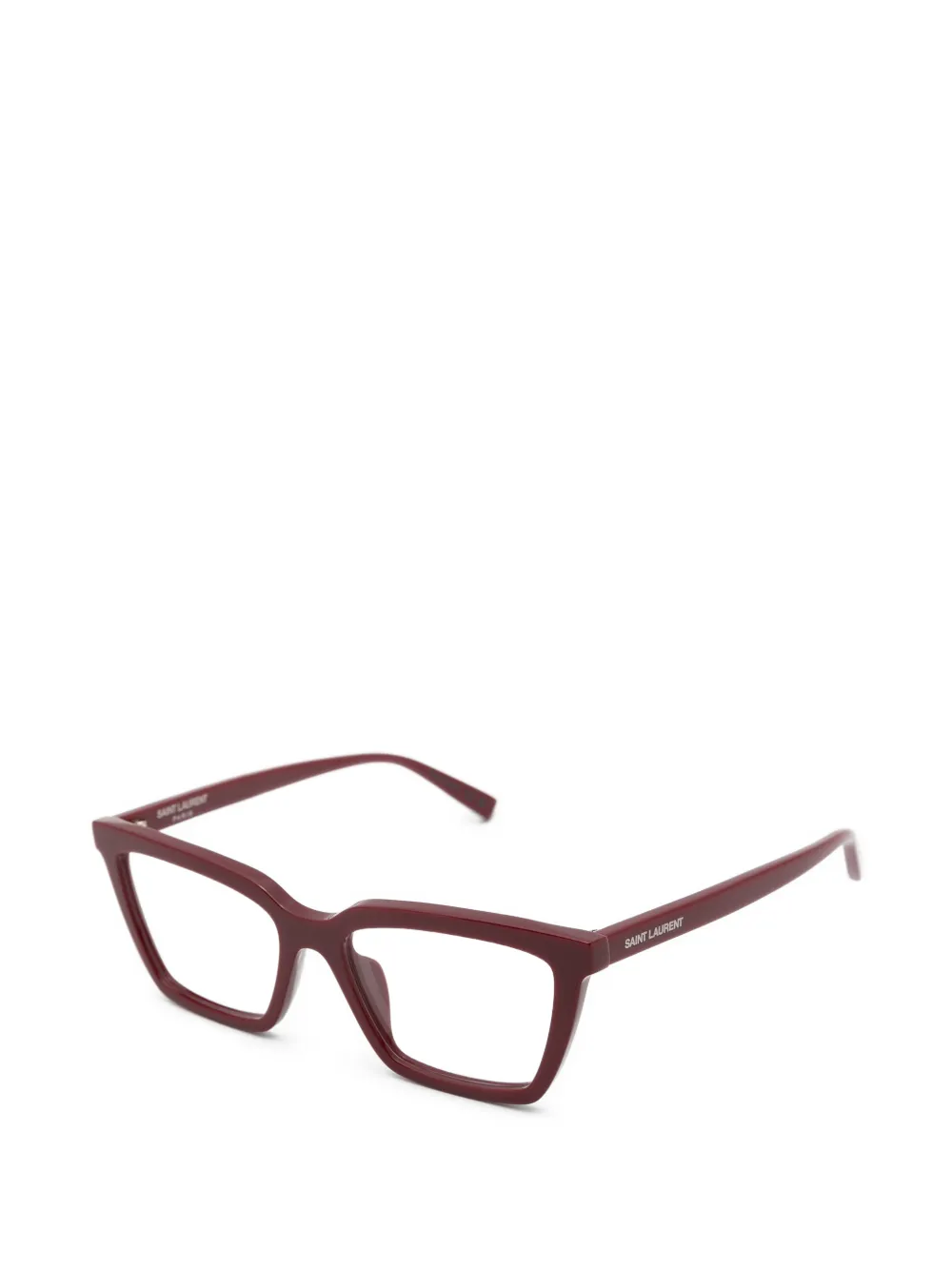 Saint Laurent Eyewear Bril met rechthoekig montuur Rood