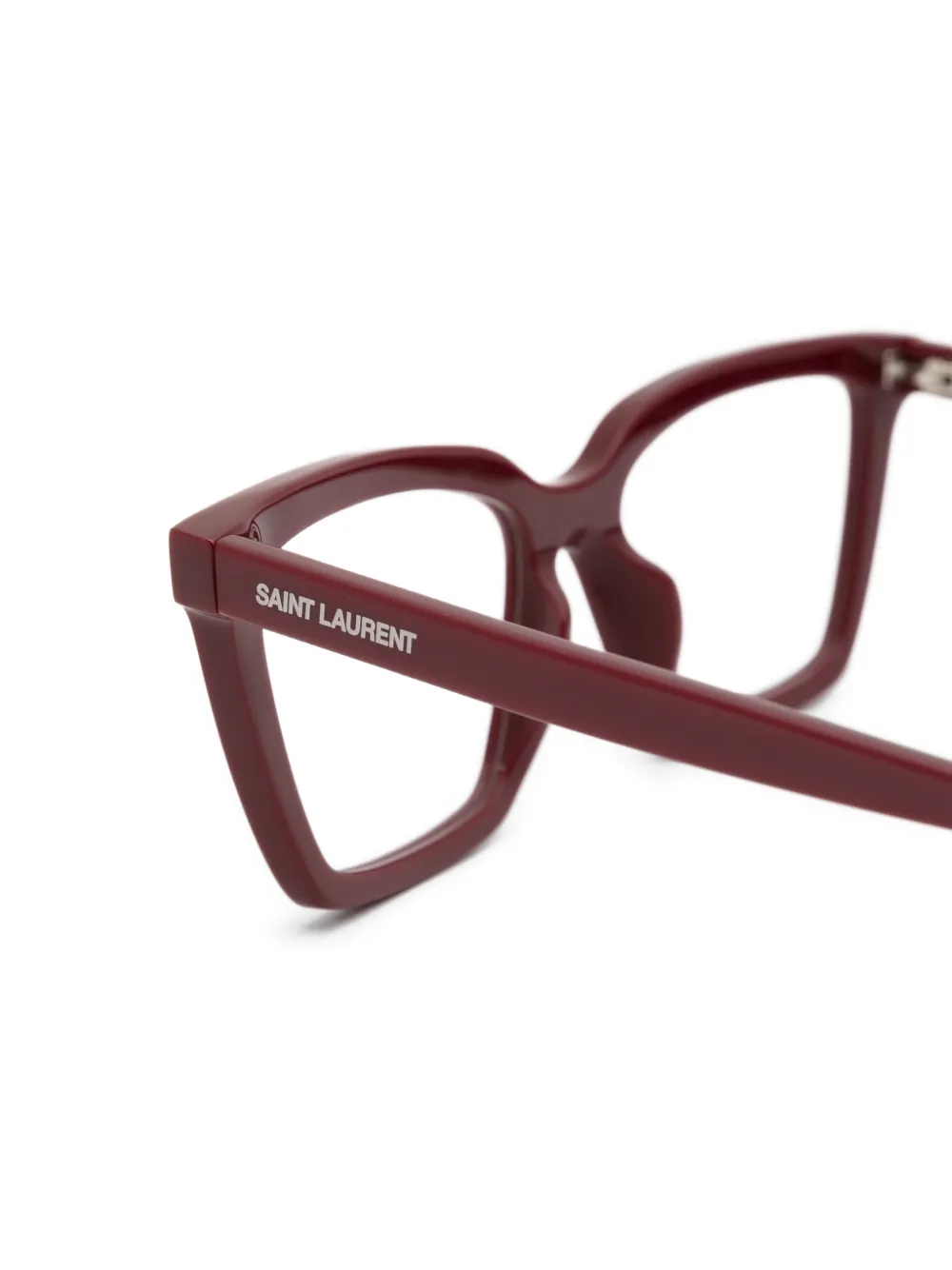 Saint Laurent Eyewear Bril met rechthoekig montuur Rood