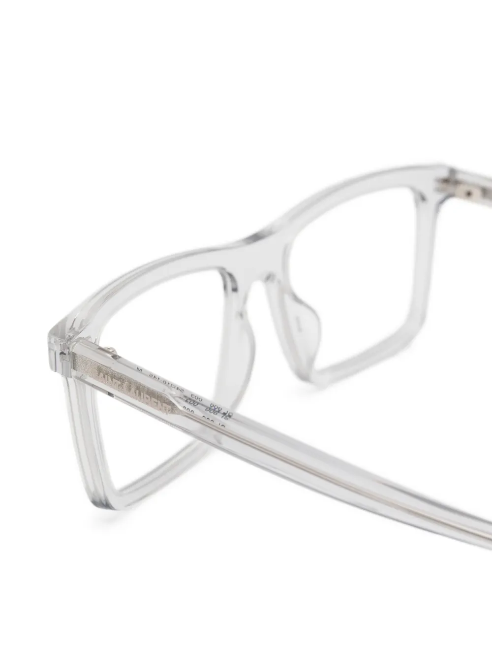 Saint Laurent Eyewear Bril met rechthoekig montuur Wit