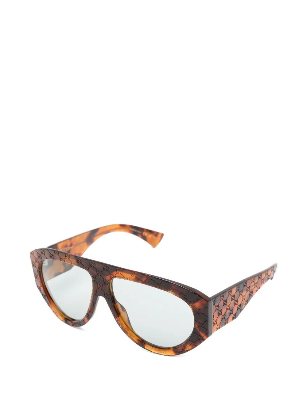 Gucci Eyewear Zonnebril met masker montuur Bruin