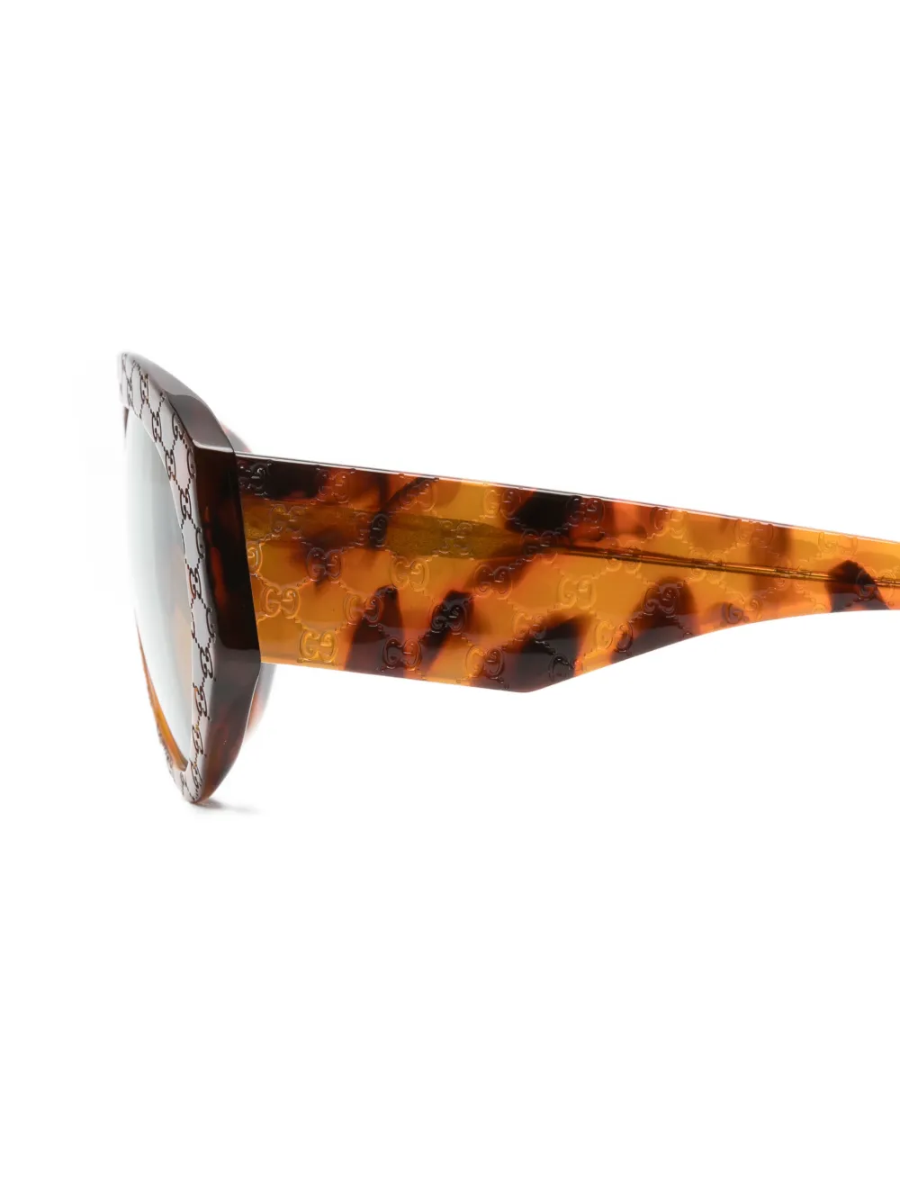 Gucci Eyewear Zonnebril met masker montuur Bruin