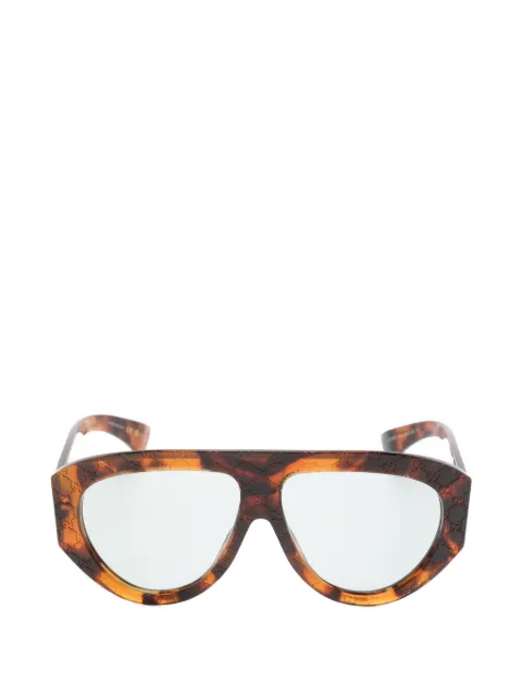 Gucci Eyewear monogram-embossed oversized-frame sunglasses