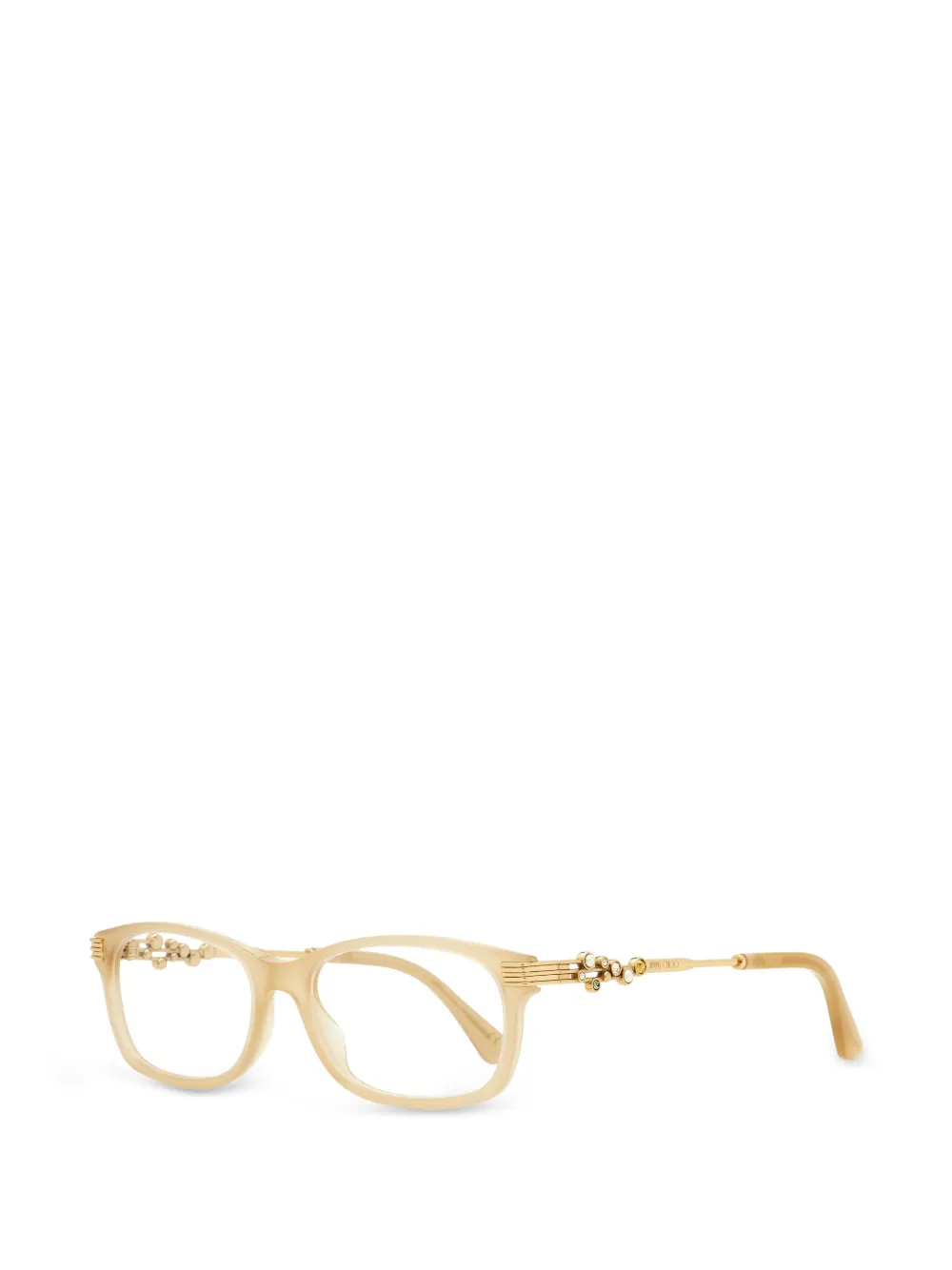 Jimmy Choo Eyewear Zonnebril verfraaid met kristallen Beige