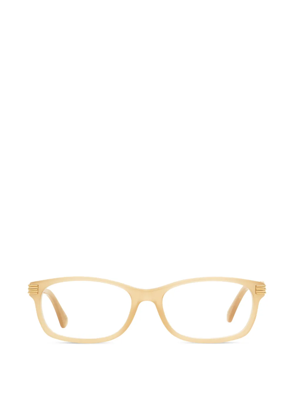 Jimmy Choo Eyewear crystal-embellished rectangle-frame glasses - Toni neutri