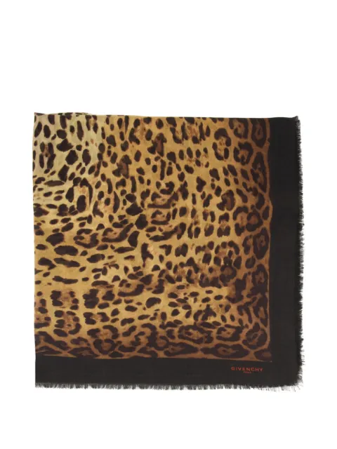 Givenchy leopard-print frayed scarf