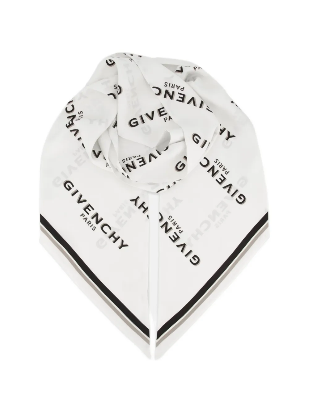 Givenchy maxi Shadow logo-print bandeau scarf - Weiß