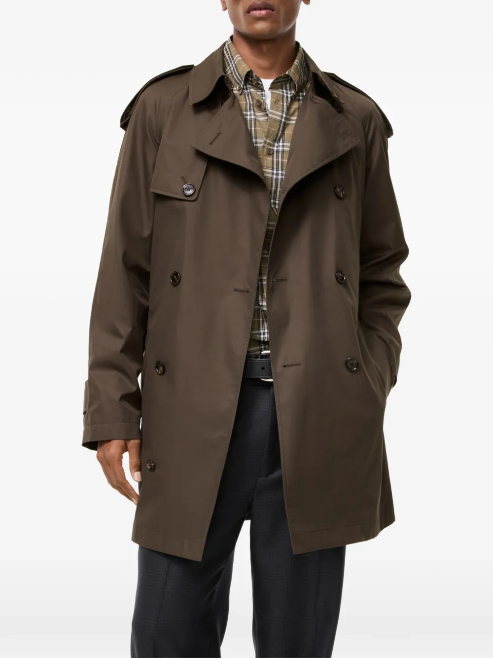 Burberry Leadenham trenchcoat met dubbele rij knopen Bruin