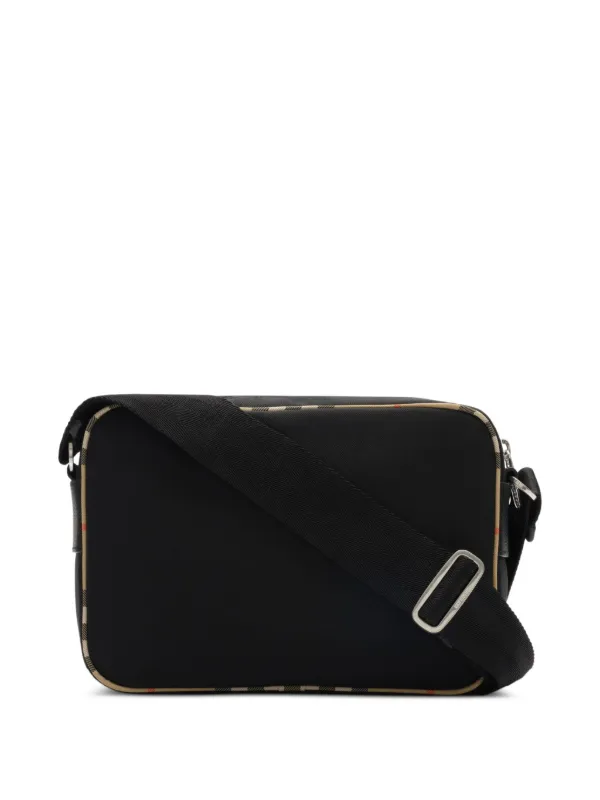 Burberry Check-trim Crossbody Bag | Black | FARFETCH