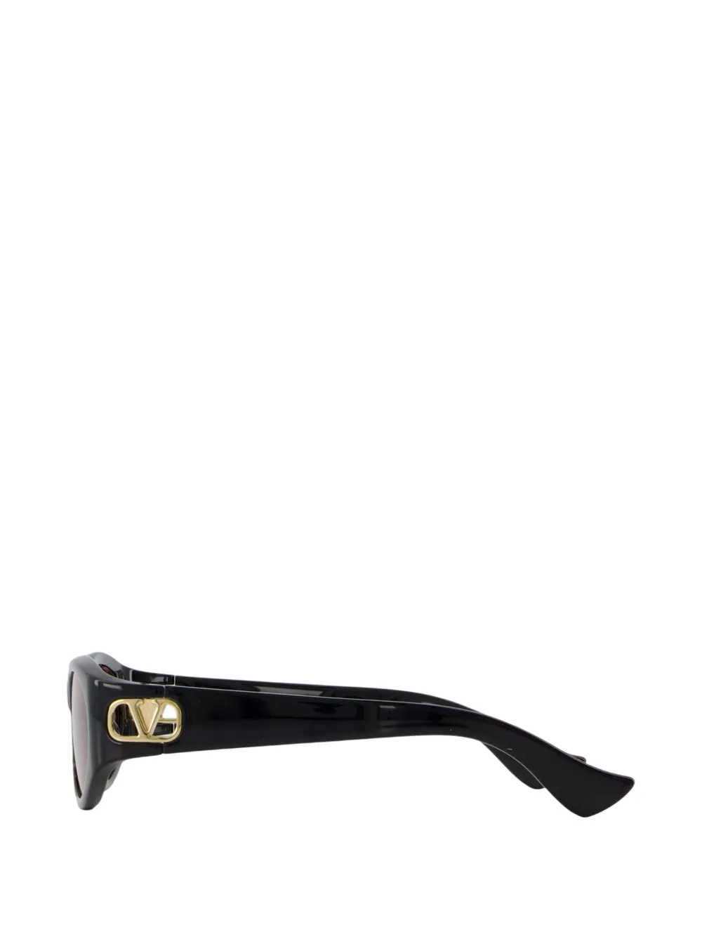 VALENTINO GARAVANI EYEWEAR VLogo zonnebril met ovaal montuur Zwart