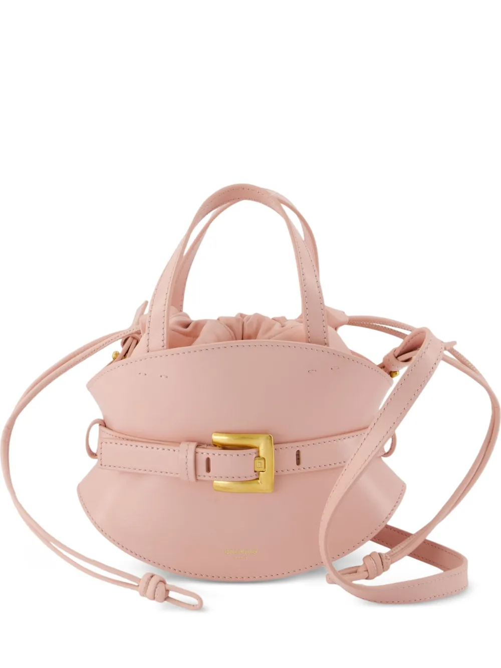 Balmain mini Shuffle buckled leather tote bag - Rosa