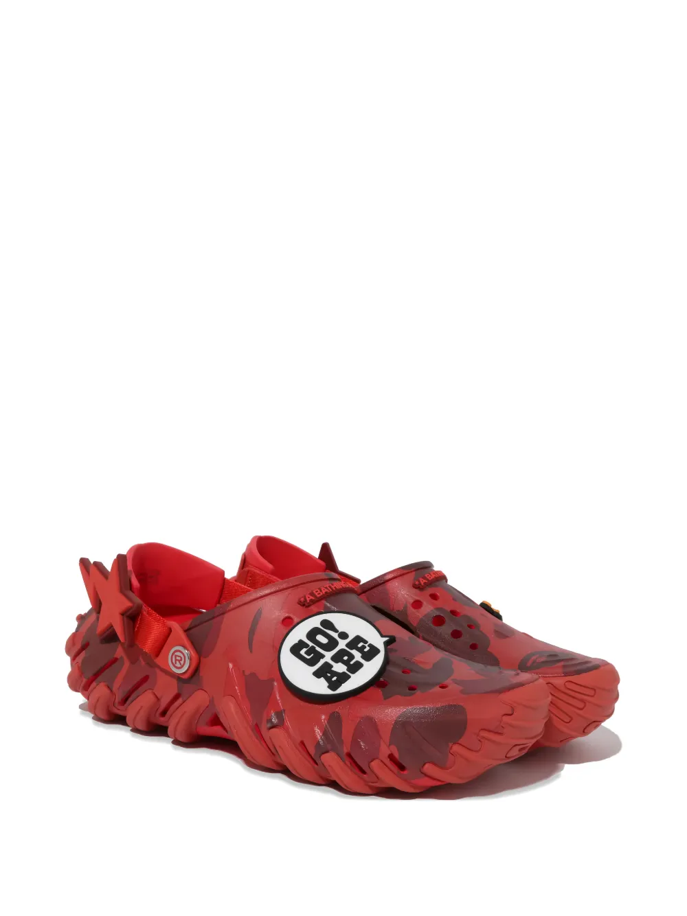 Crocs x A Bathing Ape Echo camouflage-print clogs Rood