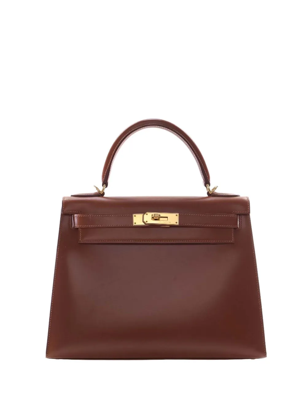 Hermès Pre-Owned 2002 Box Calf Kelly Sellier 28 satchel - Marrone