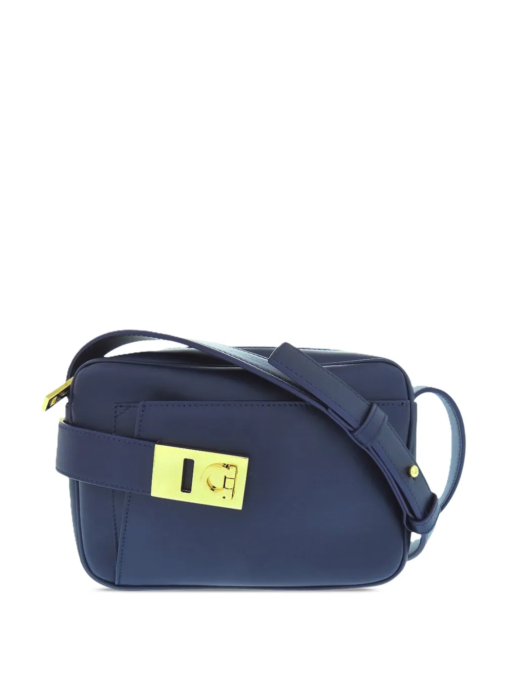 Ferragamo Pre-Owned 2000-2026 Leather Gancini Buckle crossbody bag - Blu