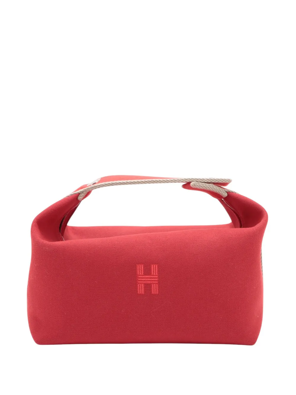 Hermès Pre-Owned 2021-2026 Large Toile Bride A Brac Case vanity bag - Red
