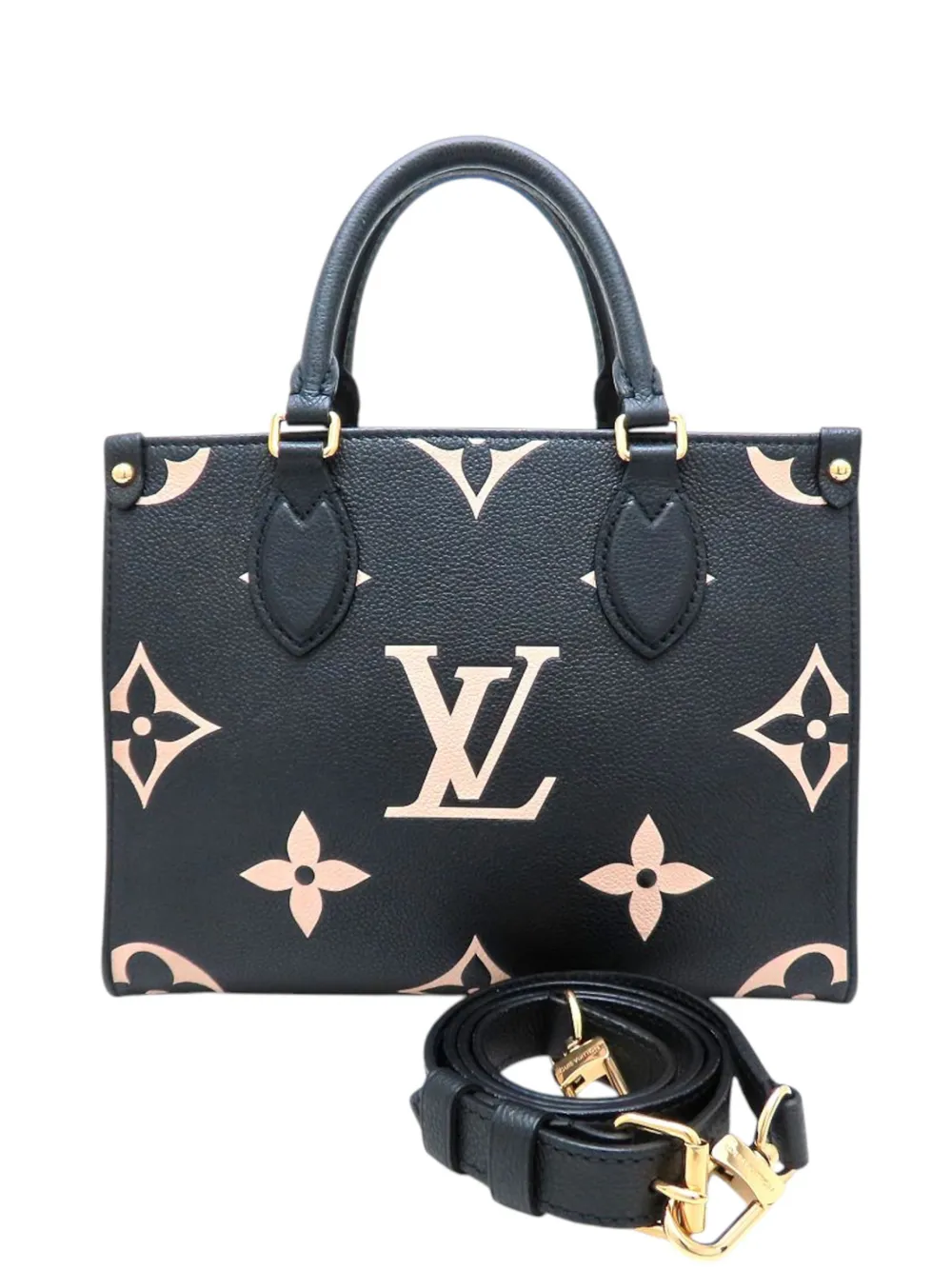 Louis Vuitton Pre-Owned 2021-2026 Bicolor Monogram Empreinte Giant Onthego PM satchel - Braun