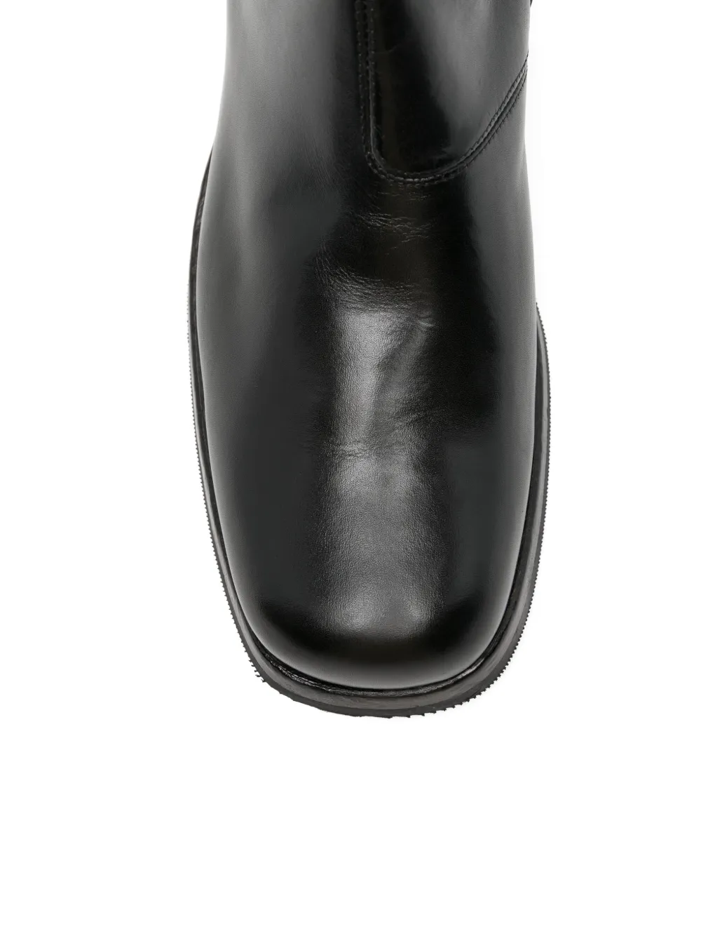 ERALDO side-zip leather boots Zwart