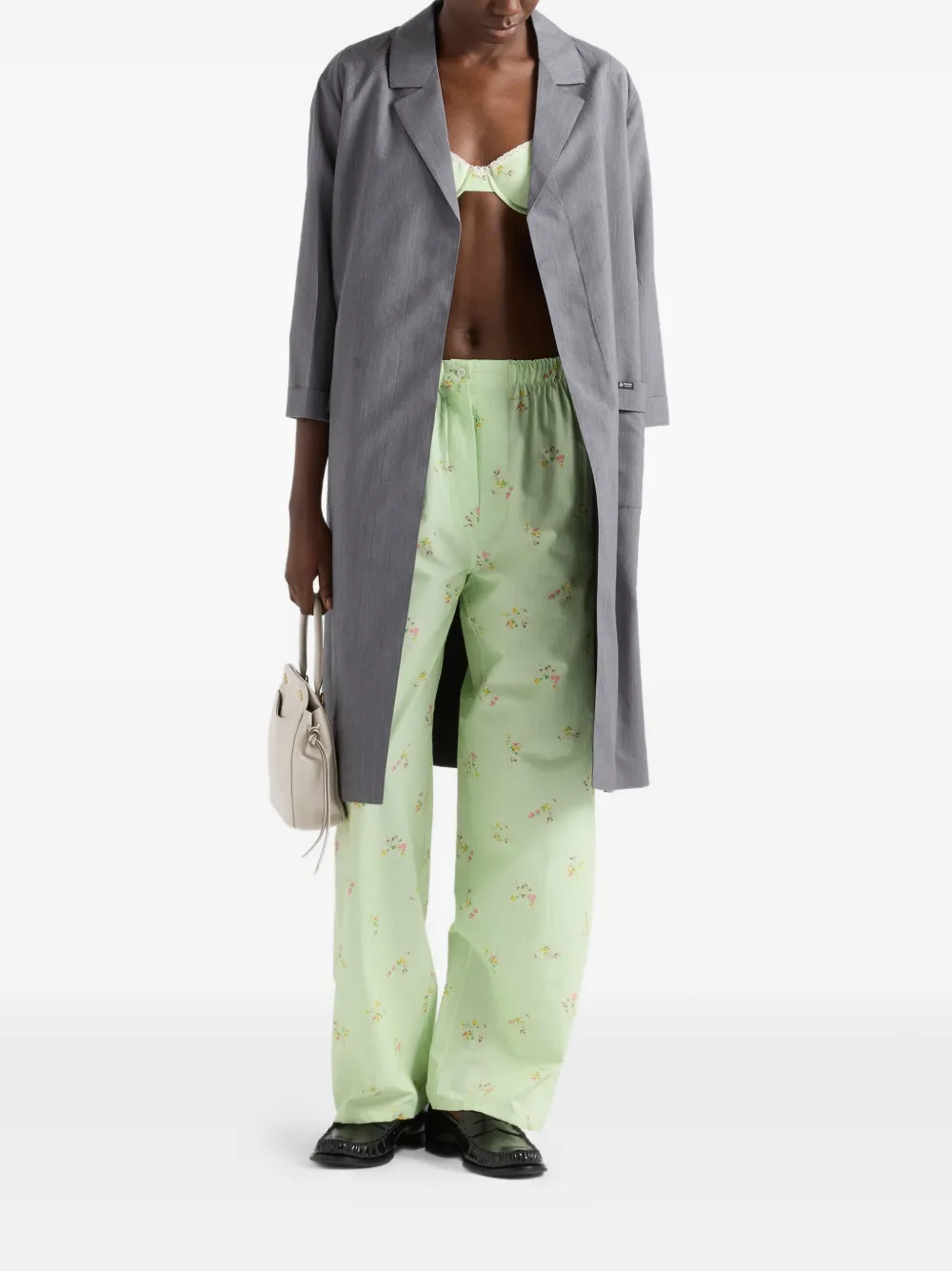 Prada single-breasted light mohair coat from Prada