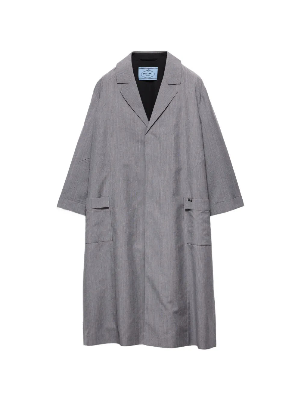 Prada single-breasted light-mohair coat - Grey