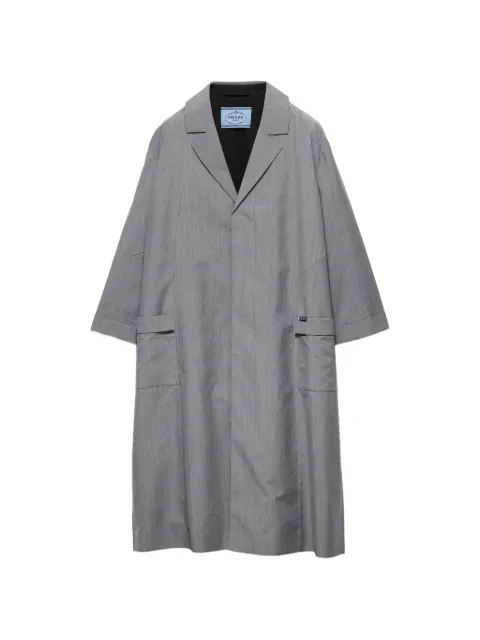 Prada single-breasted light-mohair coat