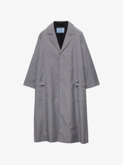Prada single-breasted light mohair coat