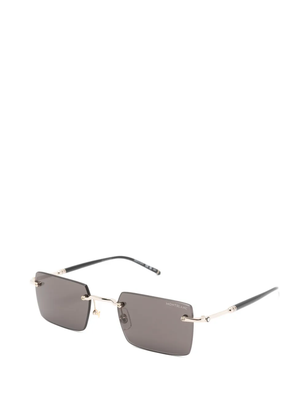  Montblanc Gafas De Sol Con Diseño Rectangular - Dorado 