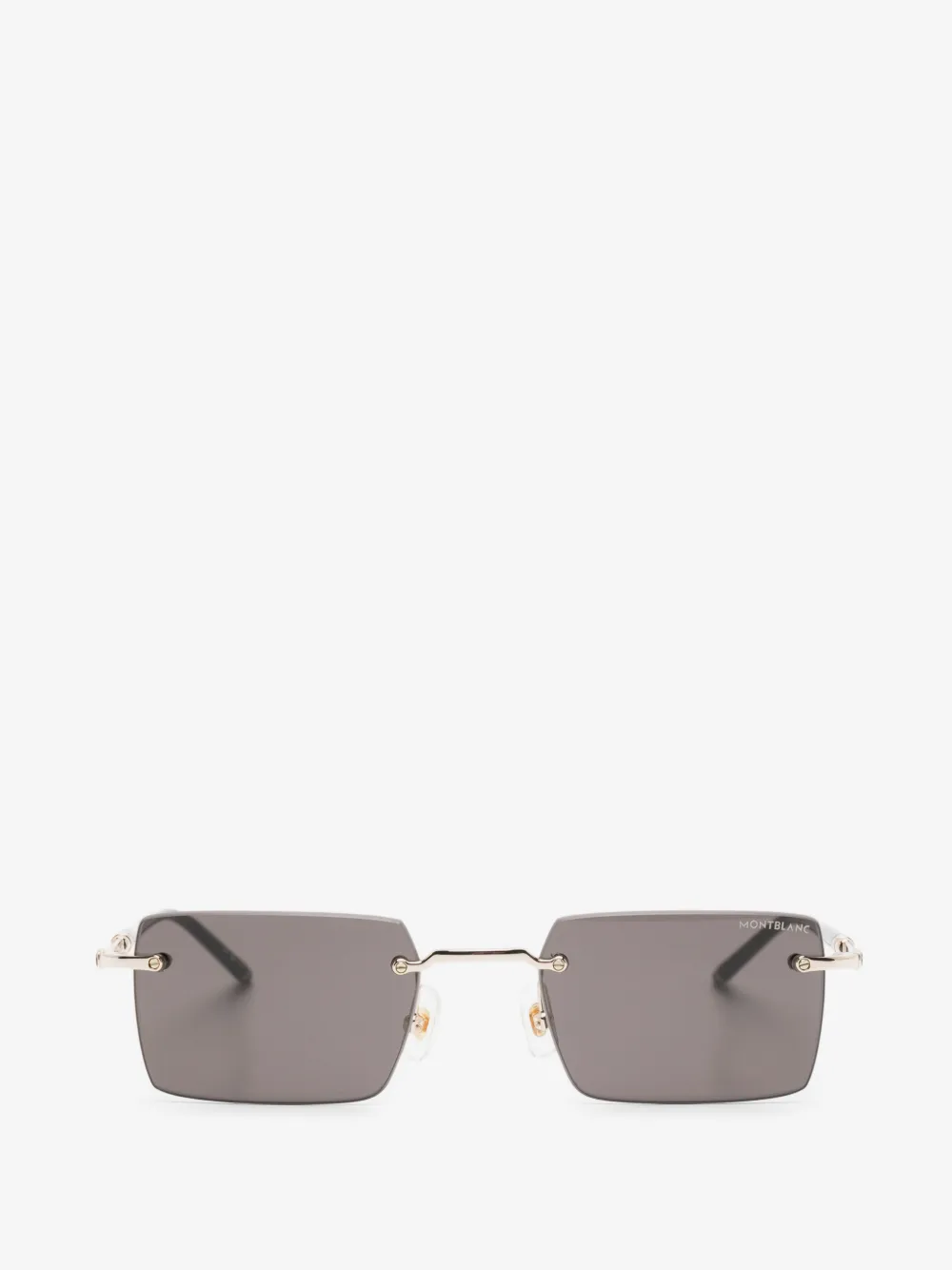 Montblanc rimless rectangle-frame sunglasses | Gold | Image 1