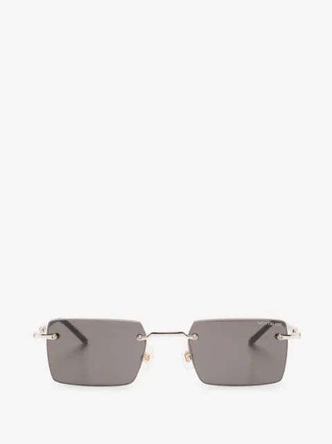 Montblanc lentes de sol rectangulares sin armazón