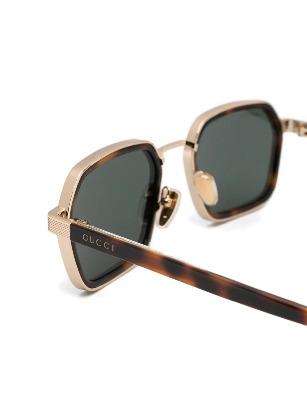 Gucci Eyewear Zonnebril met vierkant montuur Bruin