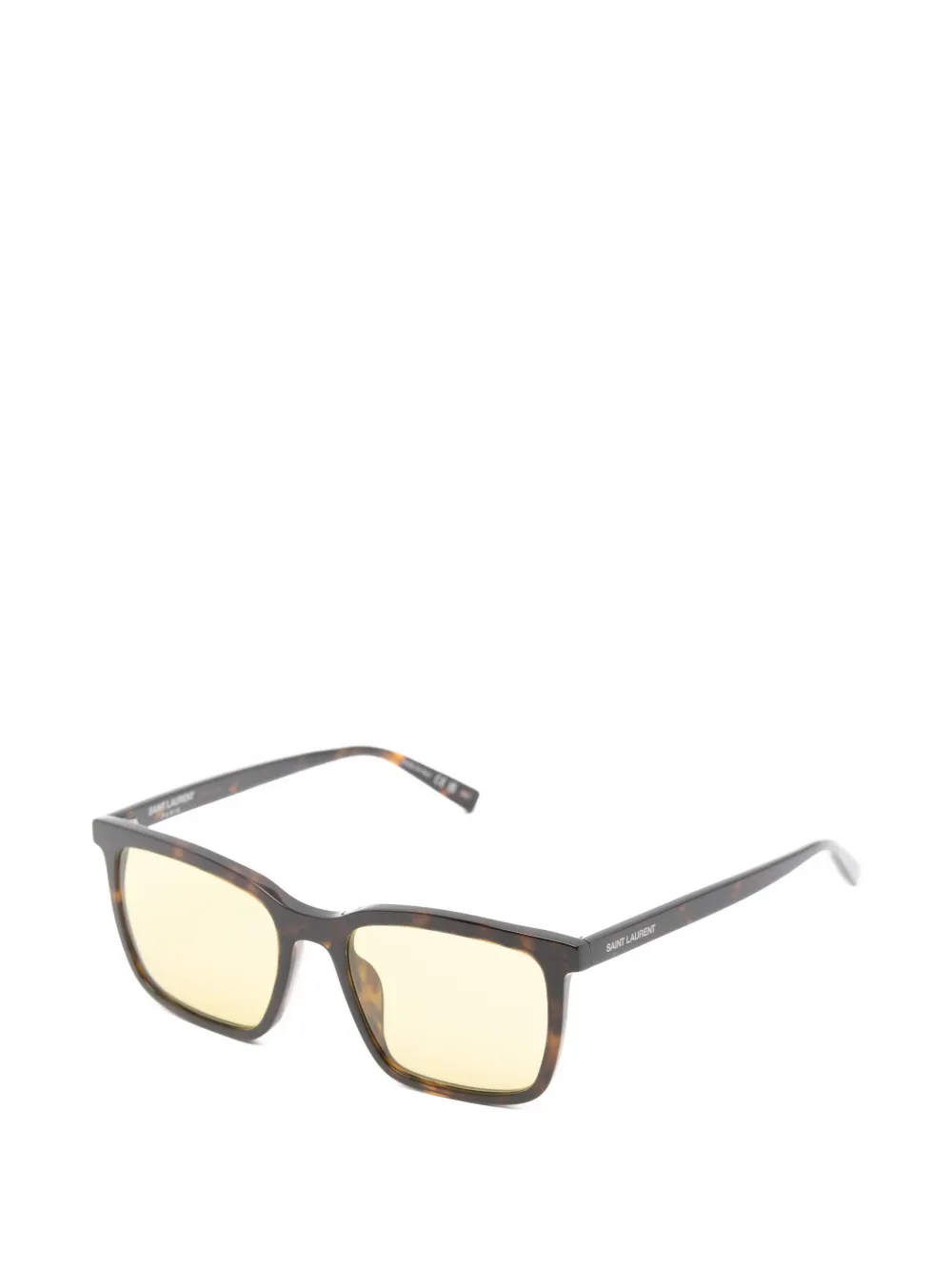 Saint Laurent Eyewear Zonnebril met vierkant montuur Bruin