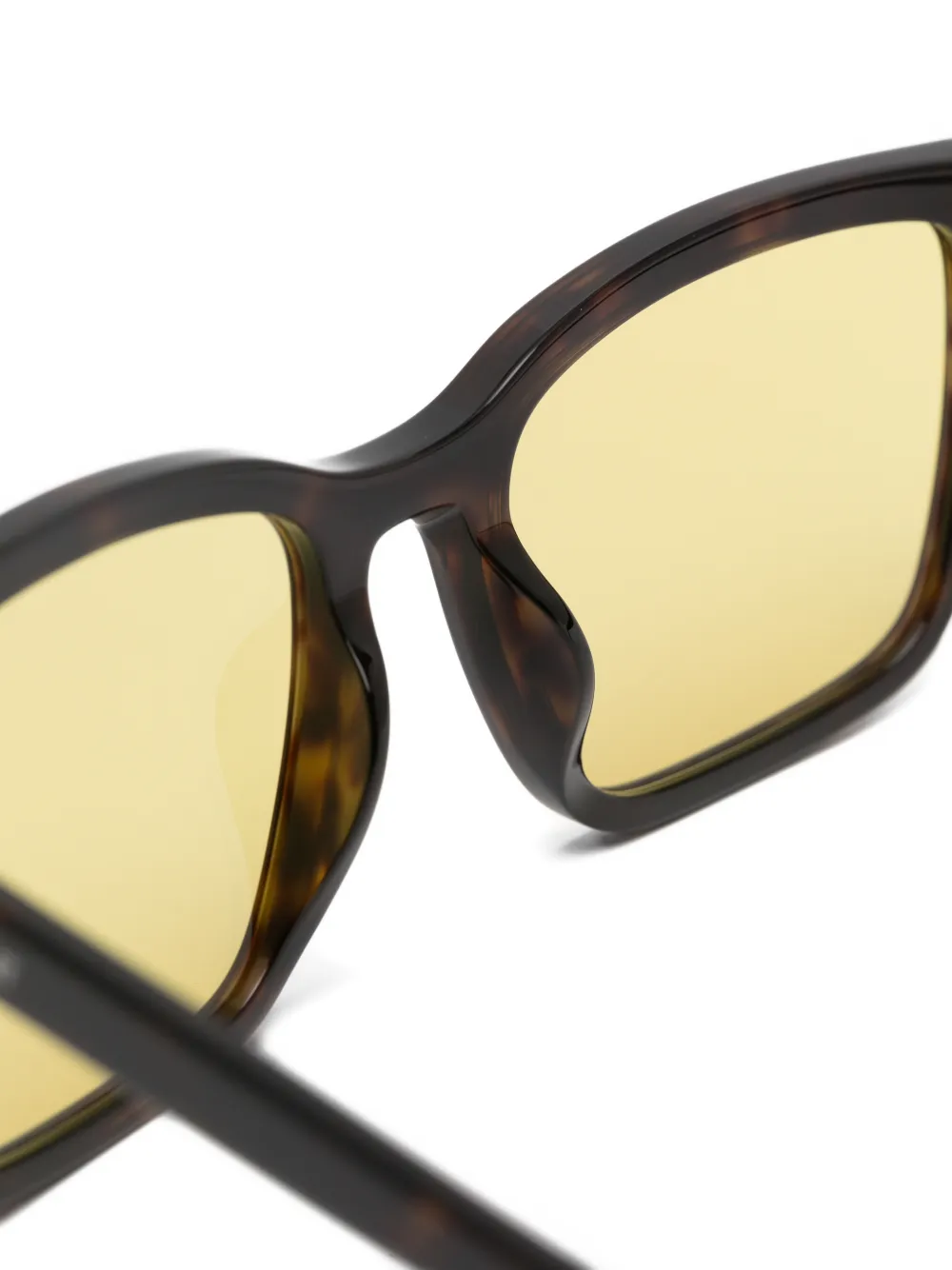 Saint Laurent Eyewear Zonnebril met vierkant montuur Bruin