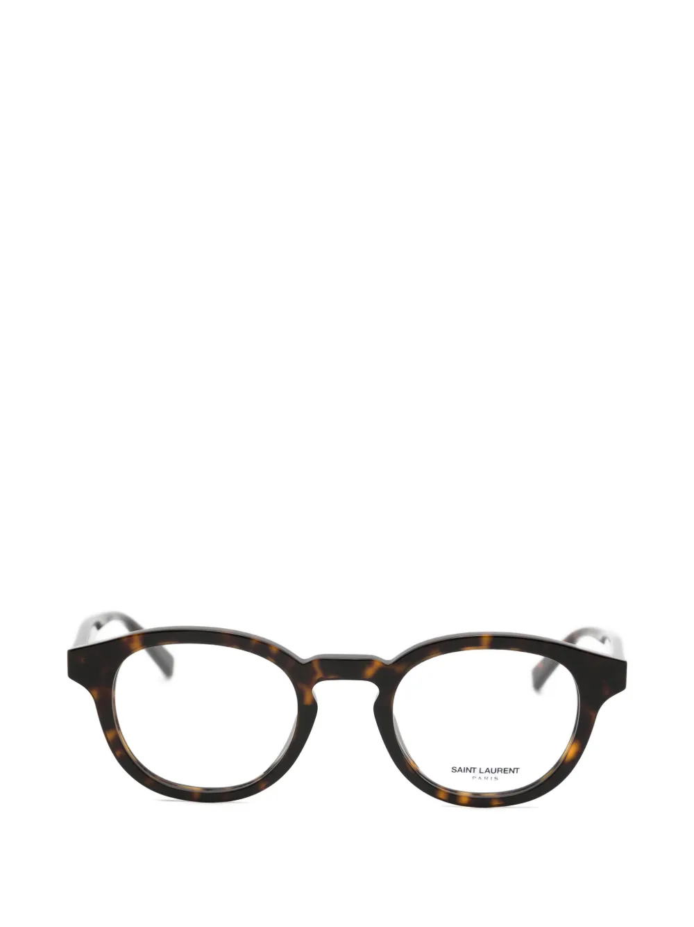 Saint Laurent Eyewear round-frame tortoiseshell glasses - Braun