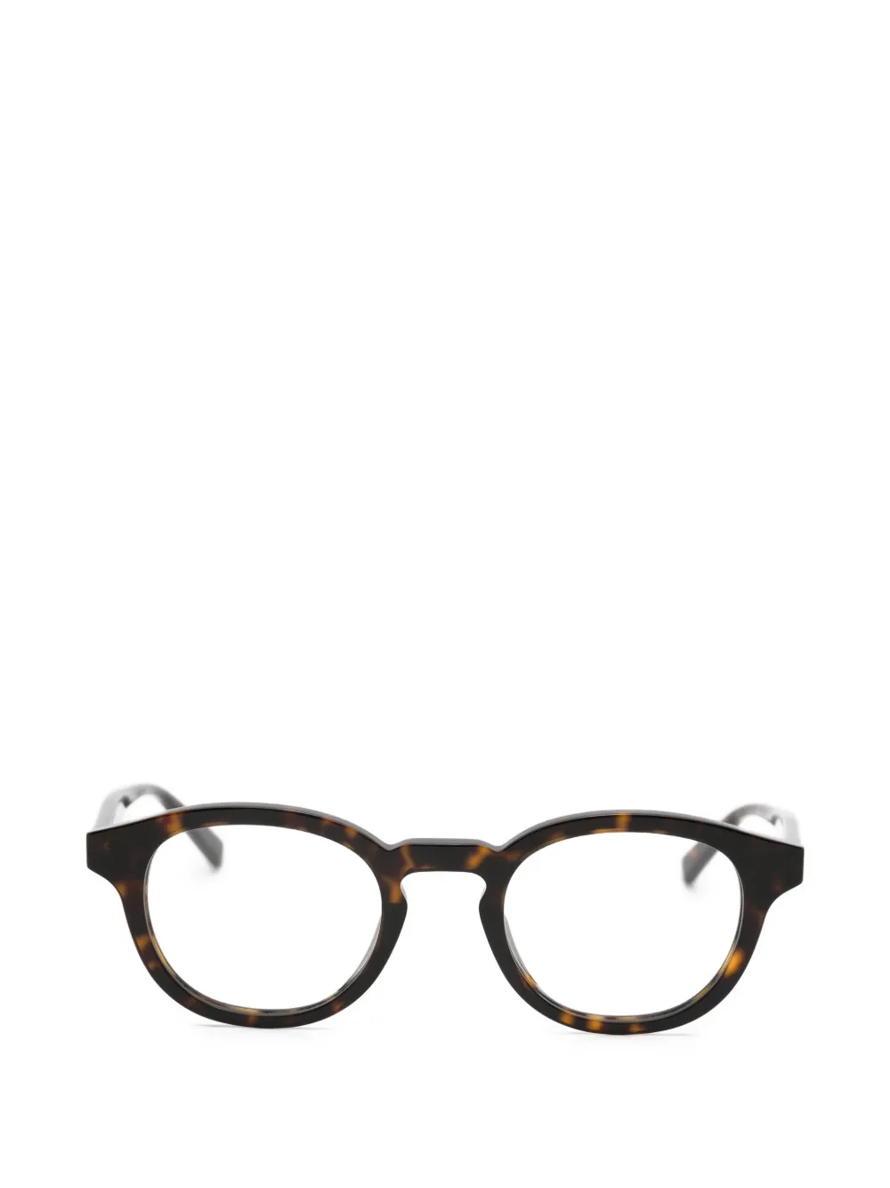 Saint Laurent Eyewear round-frame tortoiseshell glasses - Braun