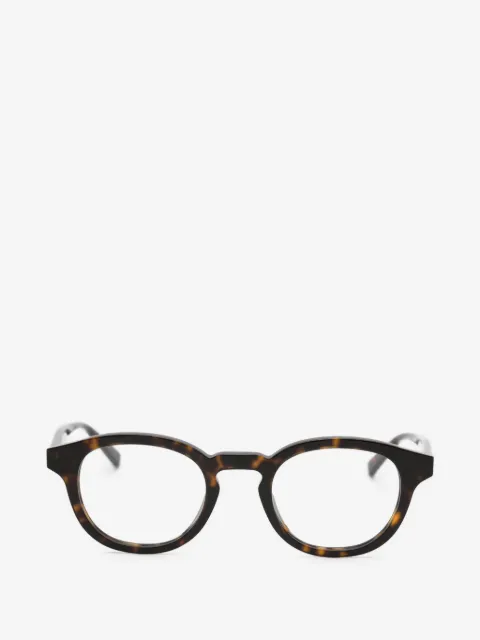 Saint Laurent Eyewear lentes con armazón redonda estilo carey