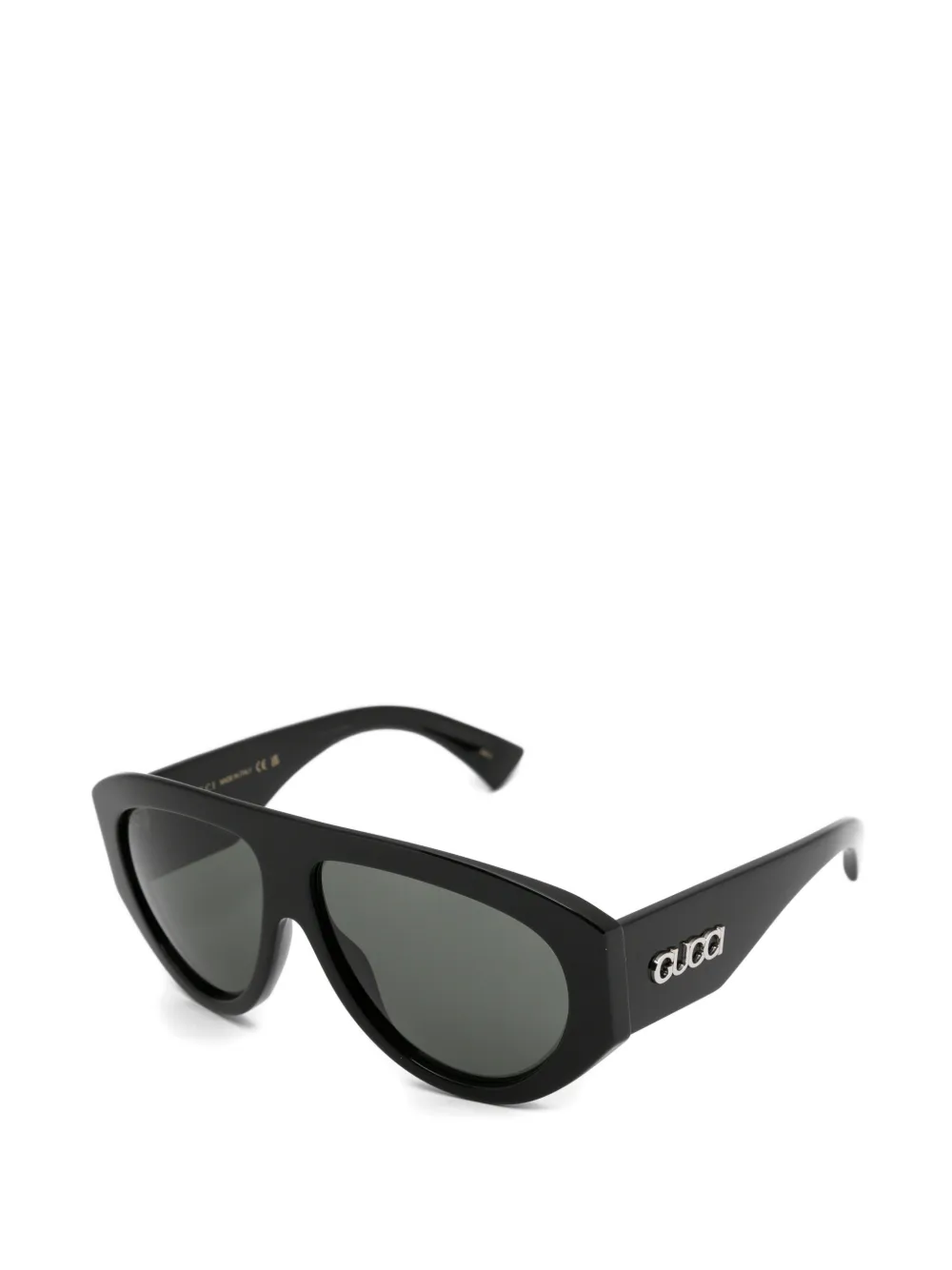 Gucci Eyewear Zonnebril met geometrisch montuur Zwart