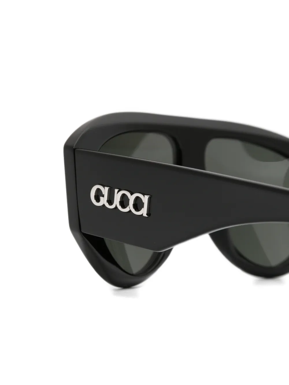 Gucci Eyewear Zonnebril met geometrisch montuur Zwart