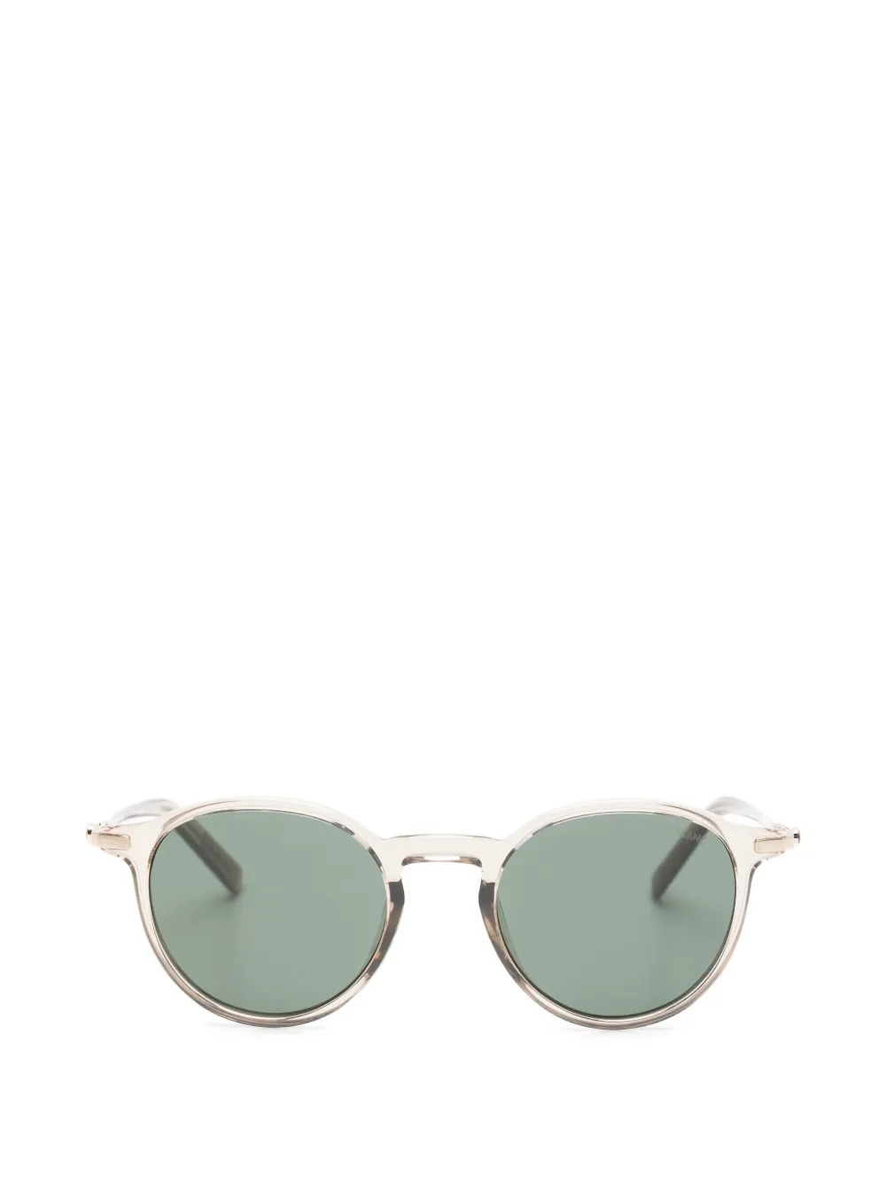 Montblanc round-frame logo-detail sunglasses - Toni neutri