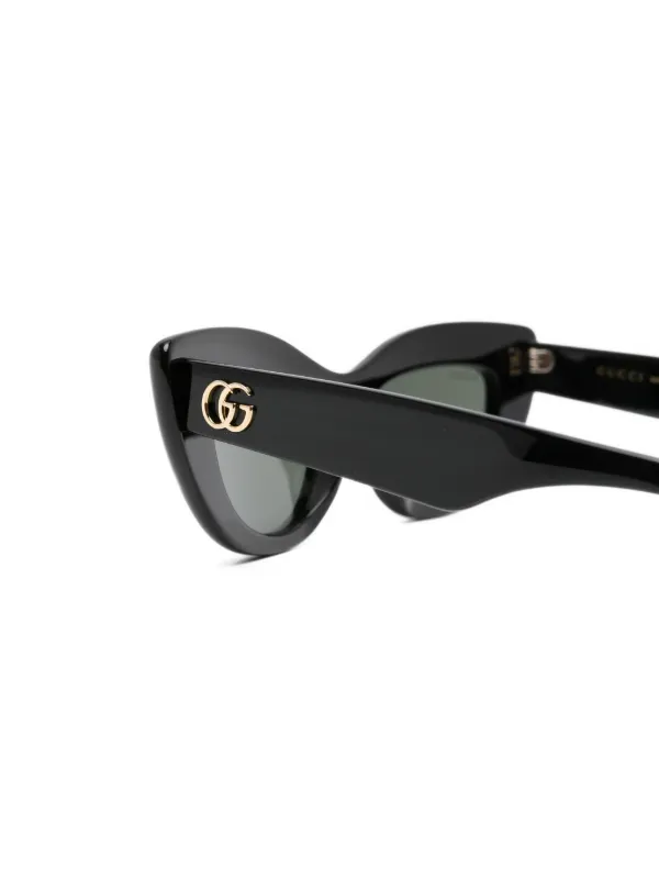 Gucci Eyewear GG キャットアイ サングラス | ブラック | FARFETCH JP