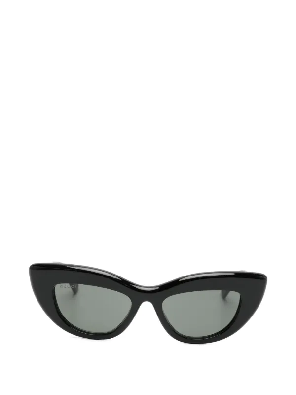 Gucci Eyewear GG キャットアイ サングラス | ブラック | FARFETCH JP