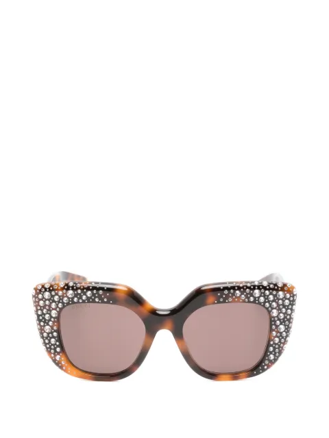 Gucci Eyewear crystal-embellished square-frame sunglasses