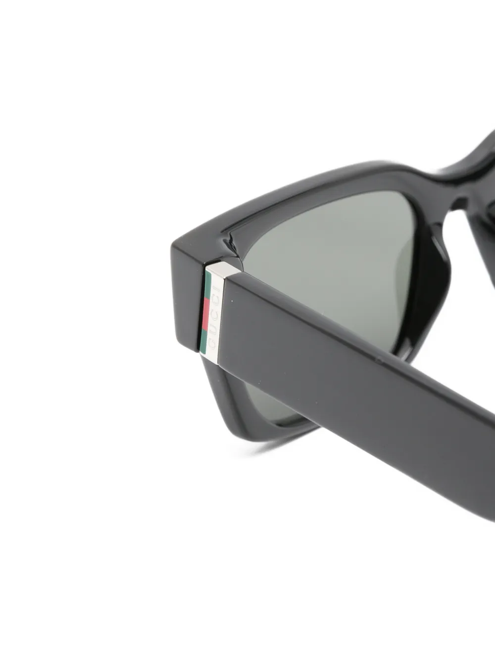 Gucci Eyewear Zonnebril met rechthoekig montuur Zwart