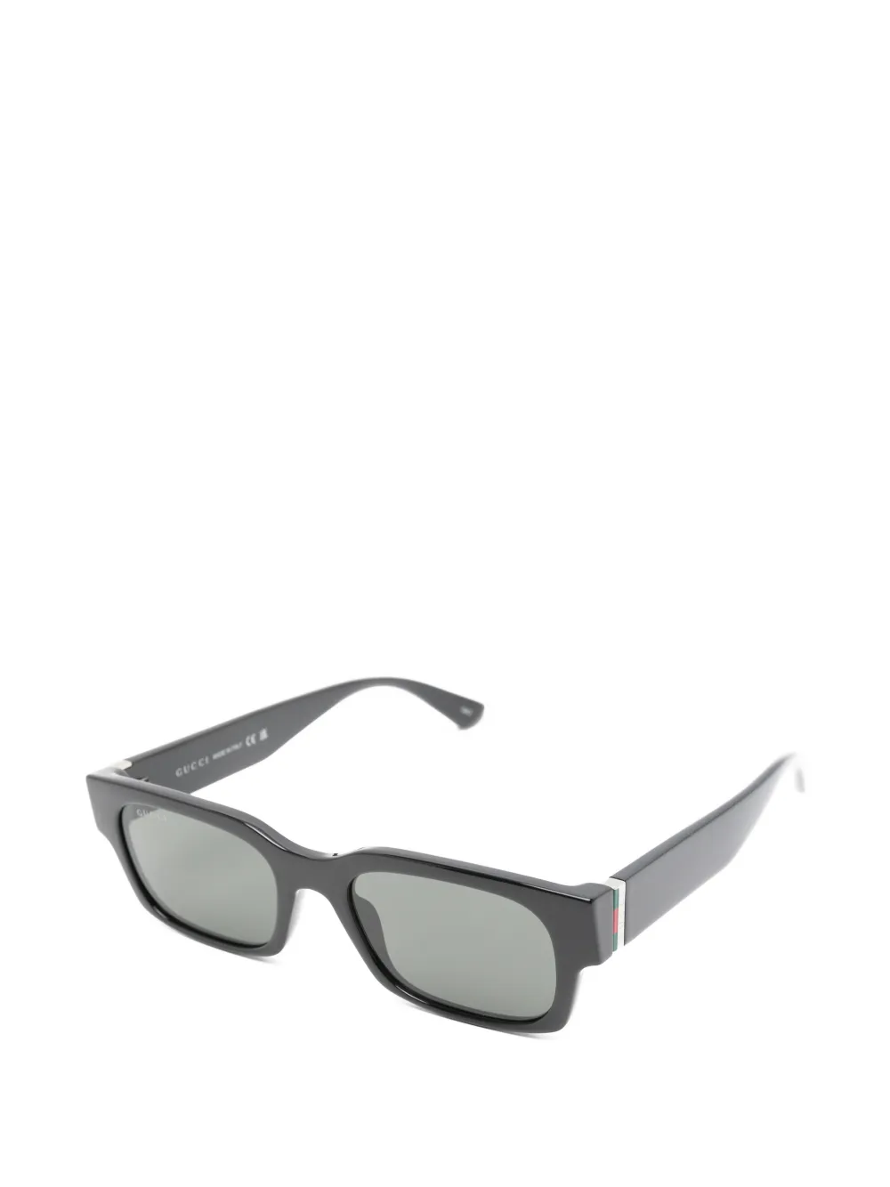 Gucci Eyewear Zonnebril met rechthoekig montuur Zwart