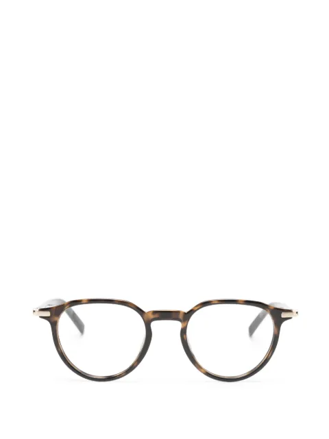 Montblanc tortoiseshell-effect round-frame glasses