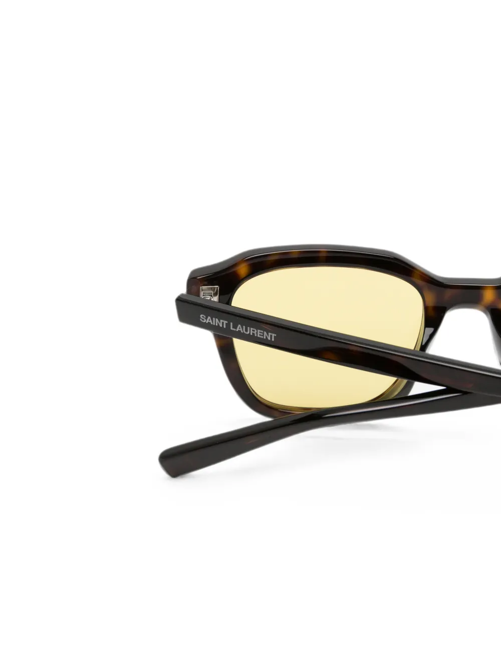 Saint Laurent Eyewear Zonnebril met vierkant montuur Bruin