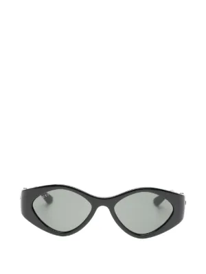 Gucci Eyewear キャットアイ サングラス | ブラック | FARFETCH JP