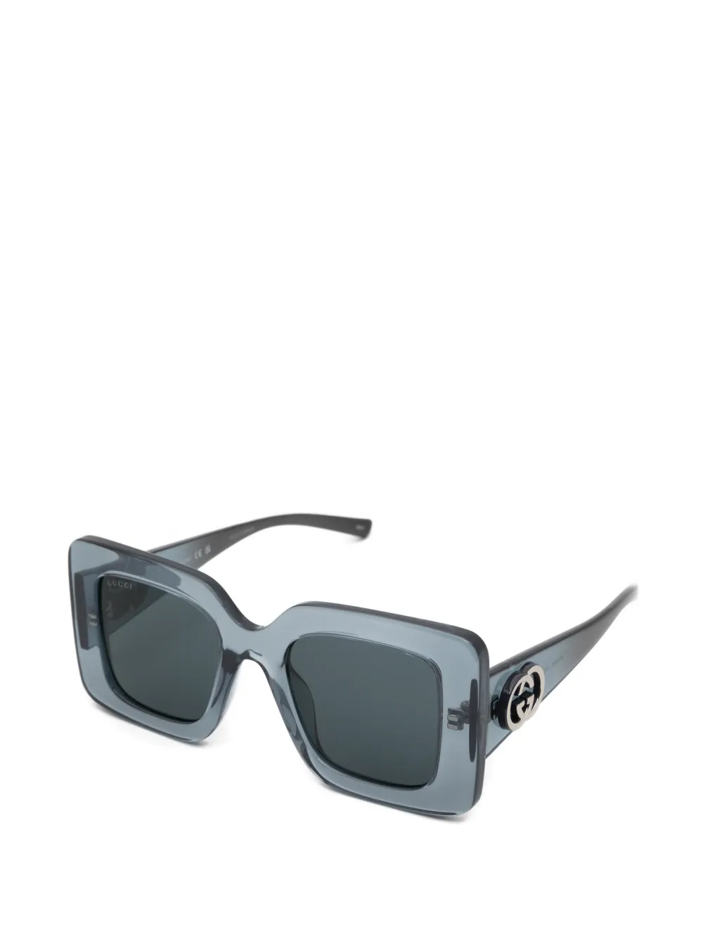 Gucci Eyewear Zonnebril met vierkant montuur Blauw