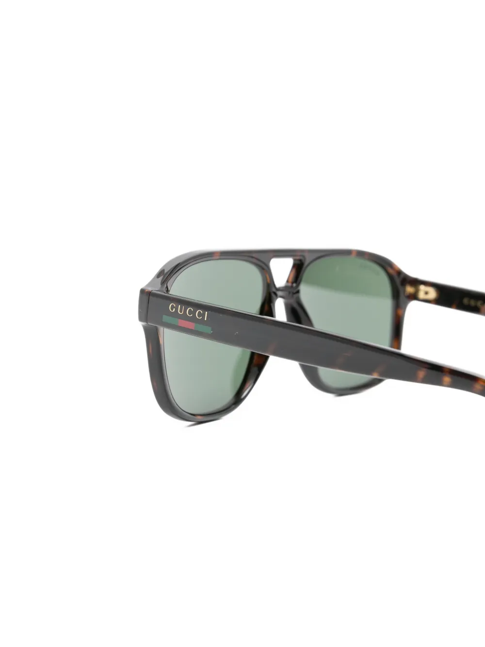 Gucci Eyewear Zonnebril met schildpadschild-effect Bruin