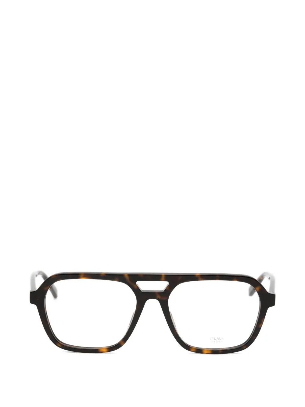 Saint Laurent Eyewear pilot-frame glasses - Braun