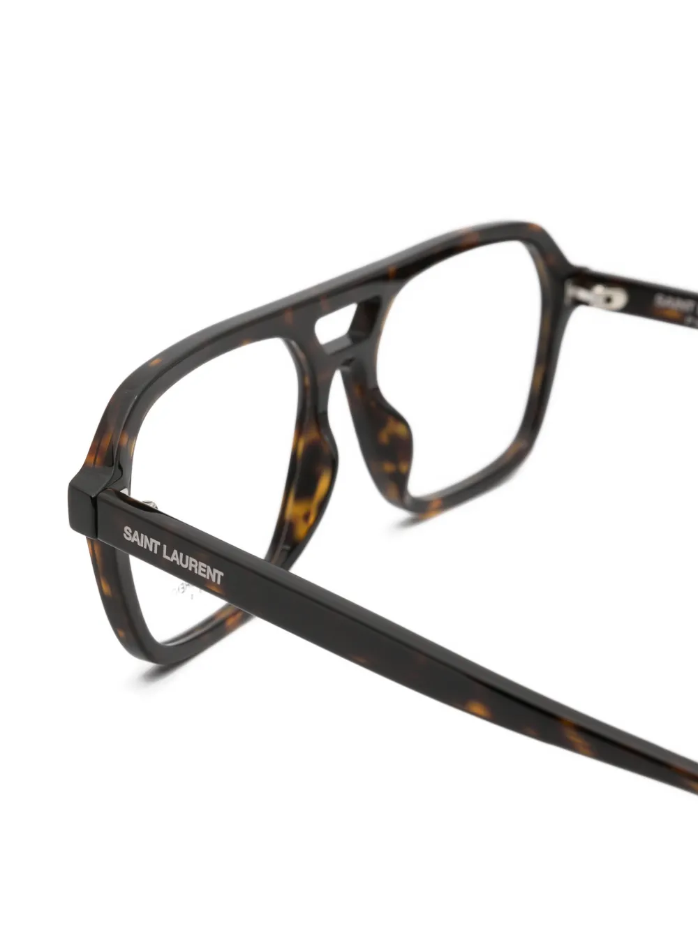 Saint Laurent Eyewear Bril met piloten montuur Bruin